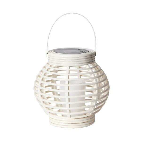 Bílá solární LED lucerna vhodná do exteriéru Star Trading Rotang, výška 16 cm