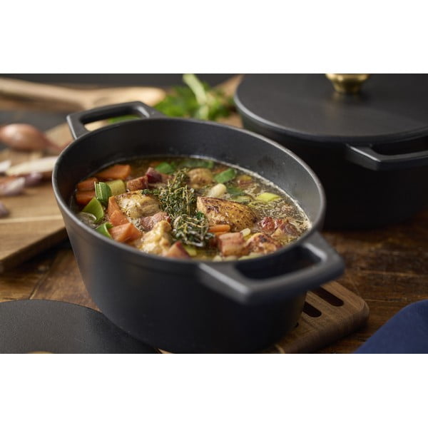 Litinový hrnec s pokličkou na indukci 3,8 l – Holm-image-1