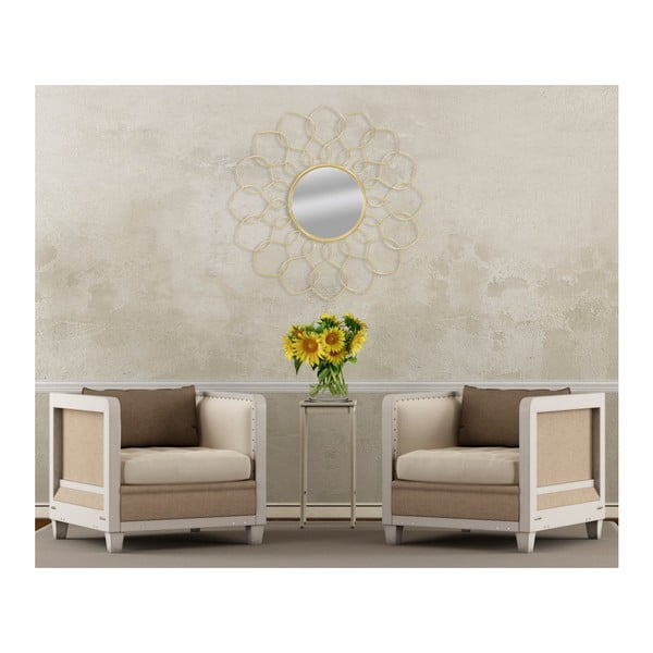 Nástěnné zrcadlo ve zlaté barvě Mauro Ferretti Girg, ⌀ 90 cm-image-3