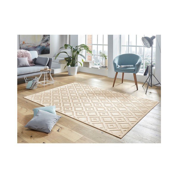 Krémový koberec z viskózy Mint Rugs Iris, 80 x 125 cm-image-3