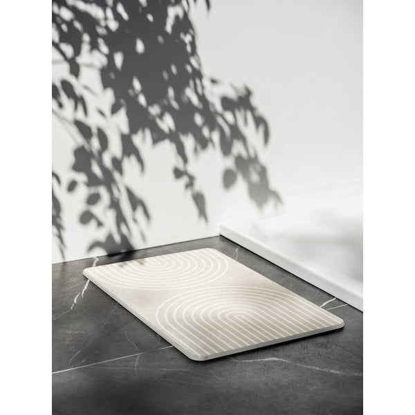 Béžová koupelnová předložka z křemeliny 39x60 cm Nazca – Wenko-image-1