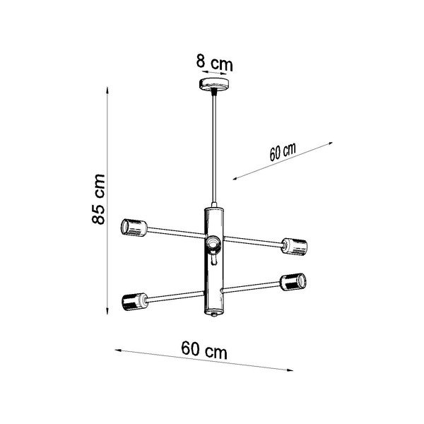 Černé zásvěsné svítidlo Sollux Donato 6-image-3