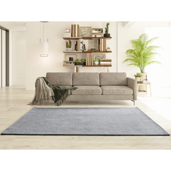Šedý koberec z mikrovlákna 80x150 cm Coraline Liso – Universal-image-2
