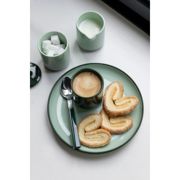 Tmavě zelený kameninový šálek na espresso 130 ml Duo – ONA-image-4