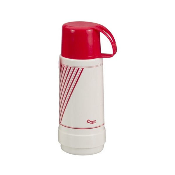 Červeno-bílá termo láhev Metaltex Vacuum, 750 ml