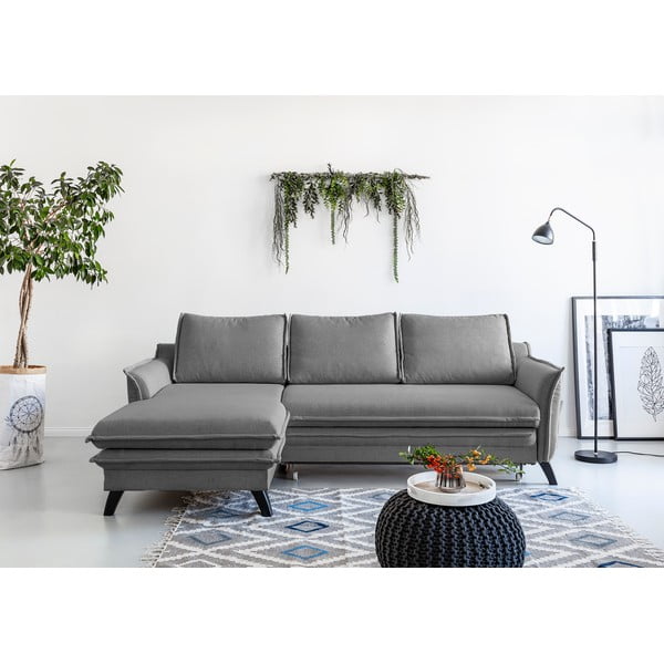 Šedá rozkládací rohová pohovka Miuform Charming Charlie, levý roh-image-1