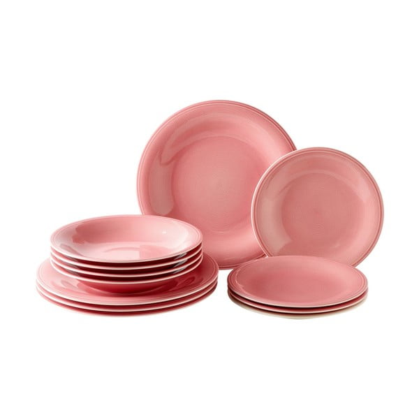 12dilná růžová porcelánová sada nádobí Like by Villeroy & Boch Group