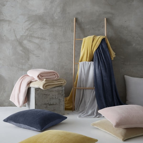 Modrý přehoz z mikroplyše 200x240 cm Raschel – Catherine Lansfield-image-1