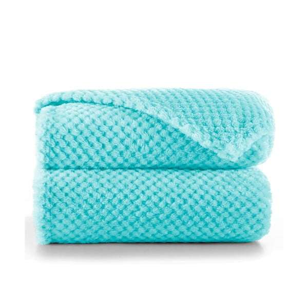 Tyrkysový přehoz z mikrovlákna DecoKing Henry, 200 x 150 cm-image-2