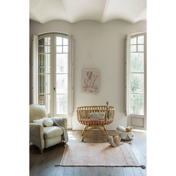 Světle růžový pratelný ručně tkaný bavlněný koberec 120x160 cm Bloom Rose – Lorena Canals-image-3