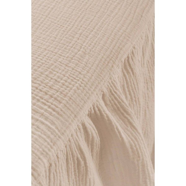Béžový mušelínový přehoz 90x200 cm Amilia – Jotex