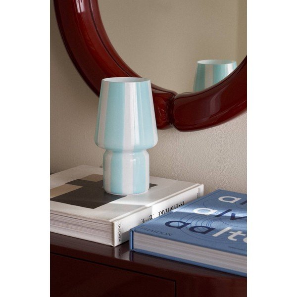 Bílá/modrá skleněná stolní lampa (výška 21,5 cm) Carlo – Ellos Home-image-2
