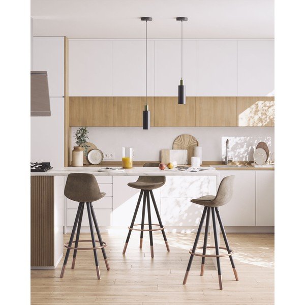 Hnědá barová židle (výška sedáku 75 cm) Slad – Kave Home-image-1