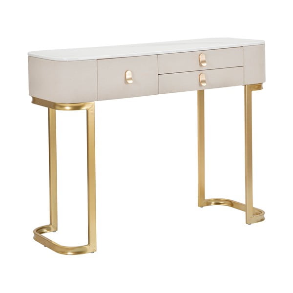 Konzolový stolek v béžovo-zlaté barvě 40x100 cm Beauty – Mauro Ferretti