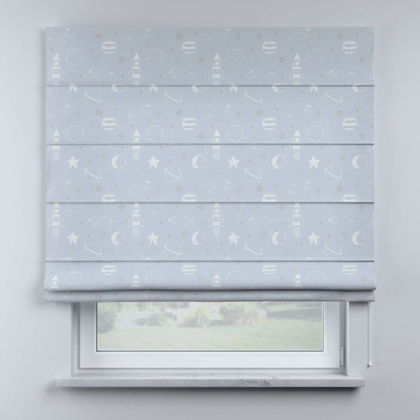 Modrošedá dětská roleta 170x130 cm Magic - Yellow Tipi-image-4