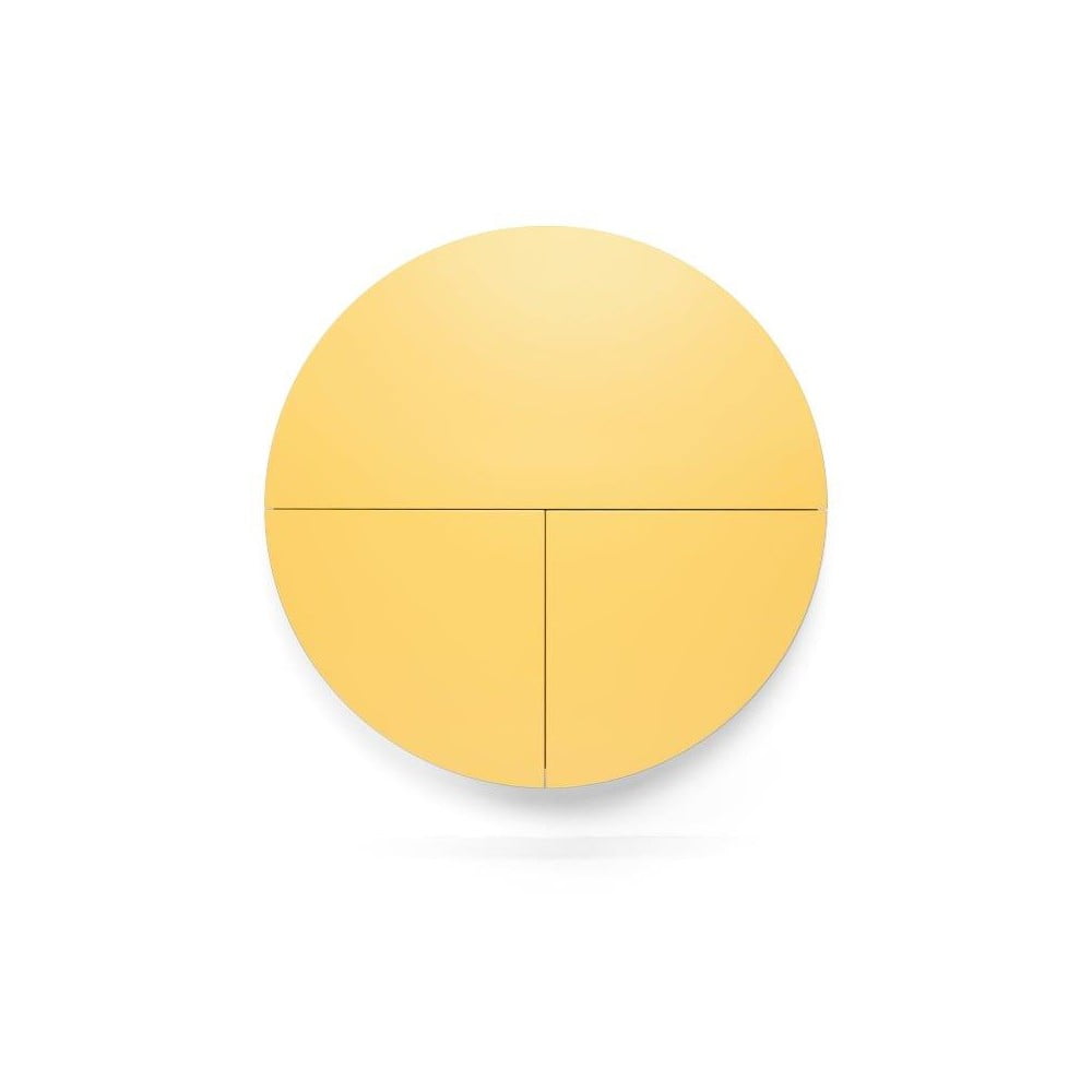 Žlutobílý multifunkční nástěnný stůl EMKO Pill