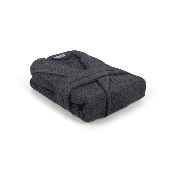 Antracitový bavlněný župan velikost M Cappa – Foutastic-image-2