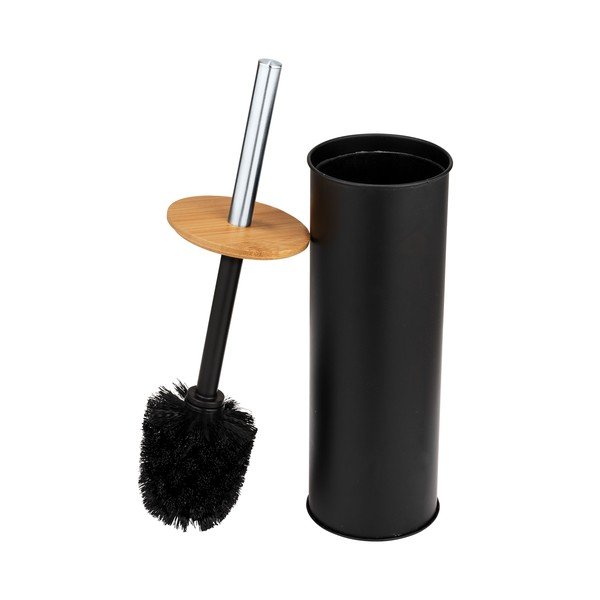 Černá ocelová WC štětka Tortona – Wenko-image-1