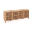 Nízká komoda v dekoru dubu v přírodní barvě 180x72 cm Beyla – Kave Home