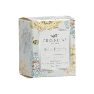 Svíčka s vůní frézie Greenleaf Bella Freesia, doba hoření 15 hodin