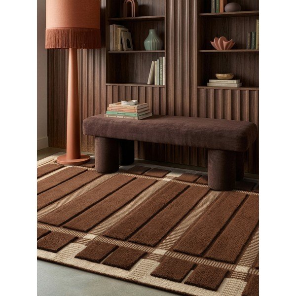 Hnědý/béžový ručně tkaný vlněný koberec 120x170 cm – Asiatic Carpets-image-1