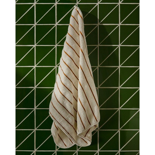 Oranžový/béžový froté bavlněný ručník 50x90 cm Dorane – Kave Home-image-1