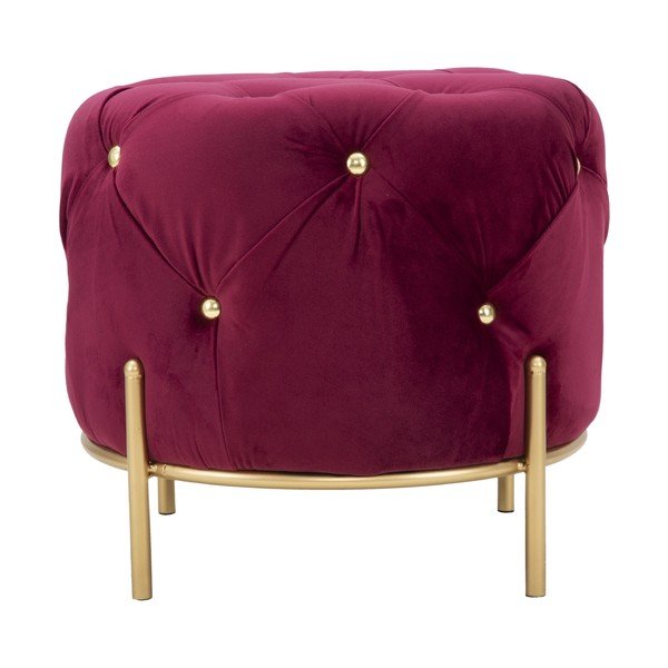 Vínově červená taburetka Mauro Ferretti Glam, ø 45 cm-image-3