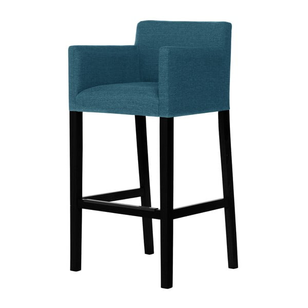 Tyrkysová barová židle s černými nohami Ted Lapidus Maison Sillage