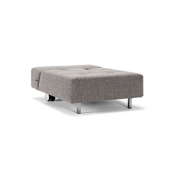 Šedé rozkládací křeslo Innovation Long Horn Twist Granite-image-2