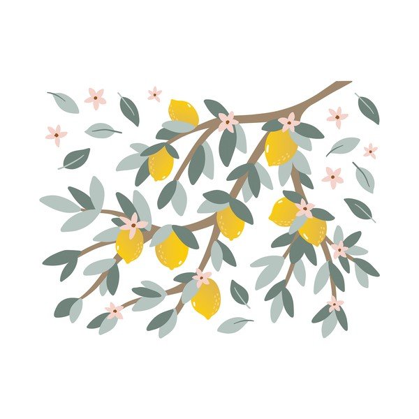 Arch samolepek 64x48 cm Lemons On A Branch – Lilipinso