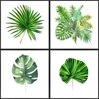 Plakáty v rámu 4 ks 30x30 cm Monstera – knor