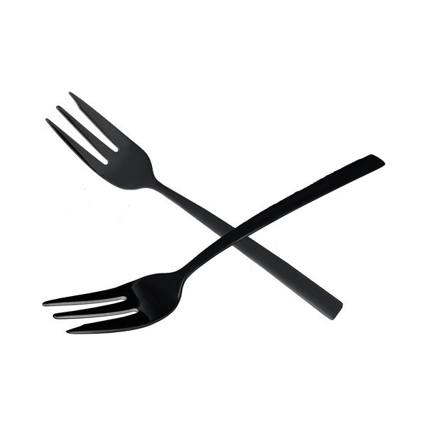 Černé nerezové dezertní vidličky v sadě 2 ks Black – Orion-image-2