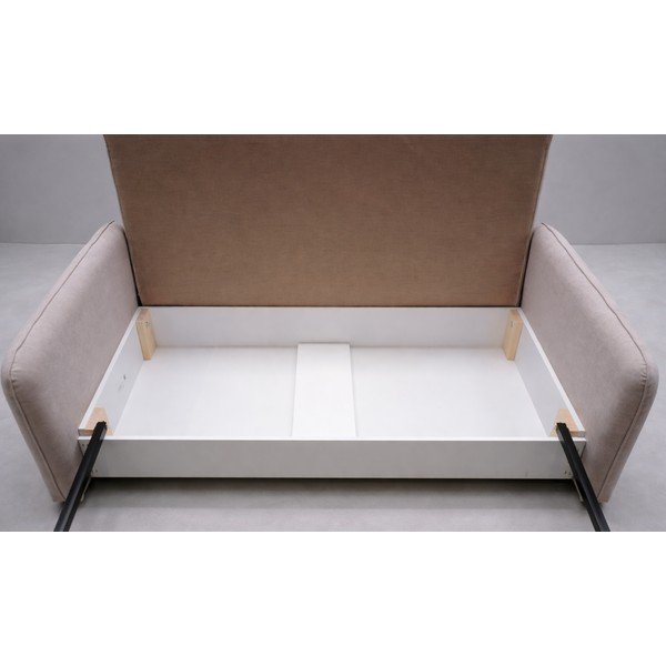 Béžová žinylková rozkládací/s úložným prostorem pohovka 155 cm Laine - II. jakost – ELTAP-image-4