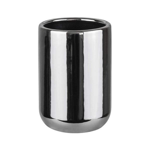 Keramický kelímek na zubní kartáčky ve stříbrné barvě Lotus – Mette Ditmer Denmark