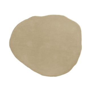 Béžový vlněný koberec 131x145 cm - Leitmotiv