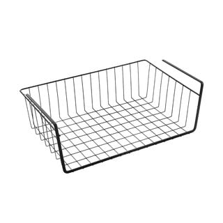 Černý závěsný kuchyňský košík Metaltex, délka 40 cm