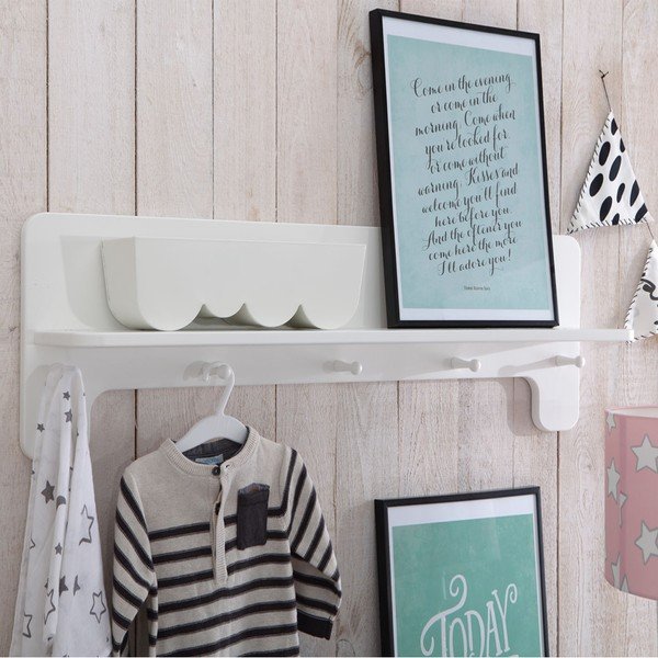 Bílá nástěnná polička Pinio Moon-image-2