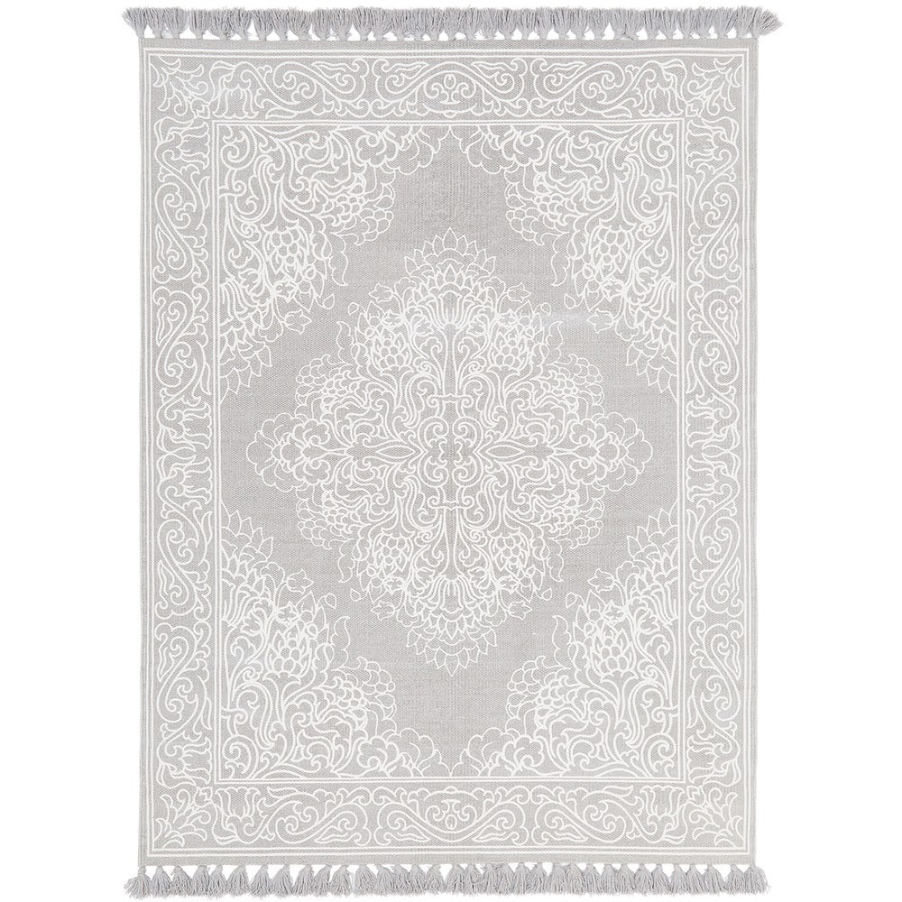 Šedý ručně tkaný bavlněný koberec Westwing Collection Salima, 160 x 230 cm