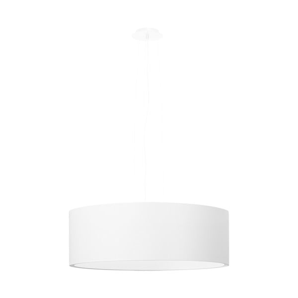 Bílé závěsné svítidlo se skleněno-textilním stínidlem ø 45 cm Paktor – Nice Lamps