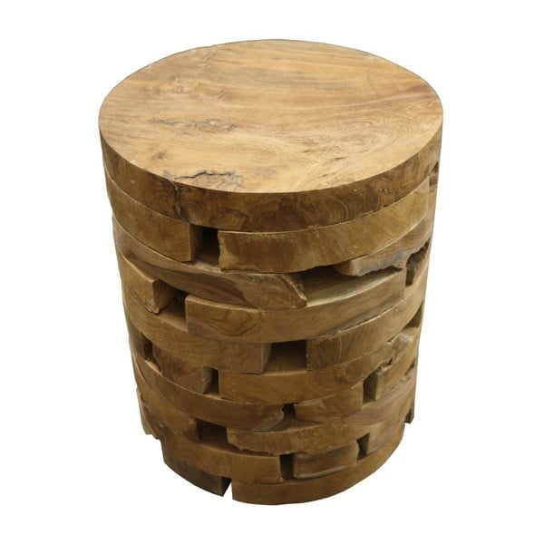Stolička z teakového dřeva HSM collection Arange, ⌀ 35 cm