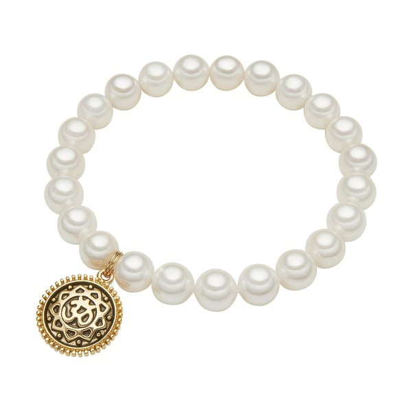Náramek s bílou perlou Perldesse Eve, ⌀ 0,8 x délka 18 cm