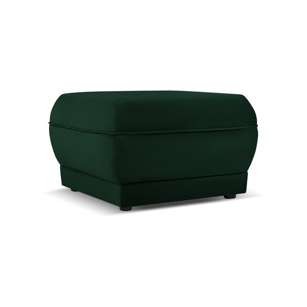 Zelený sametový taburet Lando – Micadoni Home-image-2