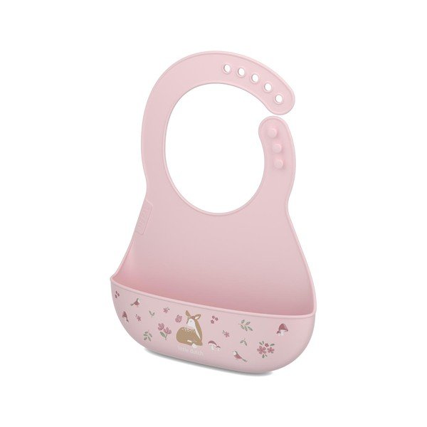 Světle růžový silikonový bryndák Fairy Garden – Mepal