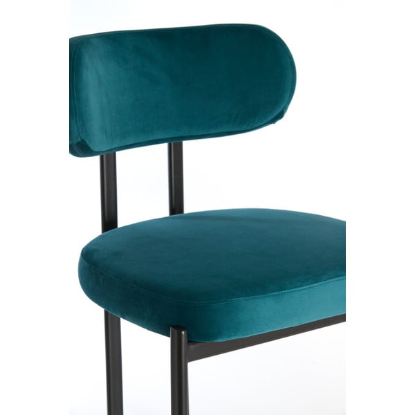 Sametové jídelní židle v petrolejové barvě v sadě 2 ks Sonja – Light & Living-image-2