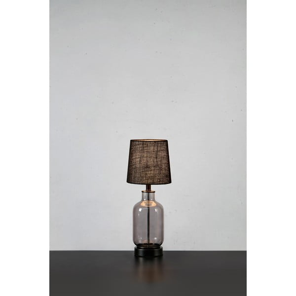 Černá stolní lampa se stínidlem z juty (výška 43 cm) Costero – Markslöjd-image-1