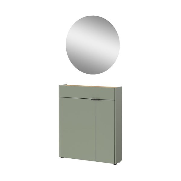 Šalvějově zelená předsíňová sestava 82x200x22 cm Ameca – Germania