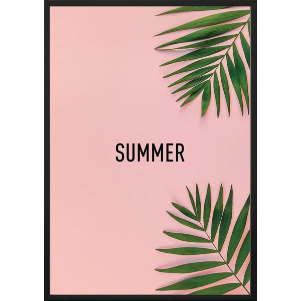 Nástěnný plakát v rámu PINK/SUMMER, 50 x 70 cm
