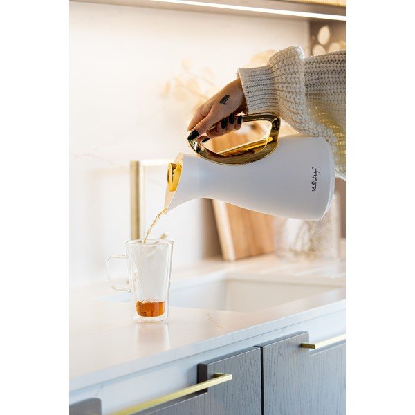 Termoska v bílo-zlaté barvě 1 l Alessia – Vialli Design-image-1