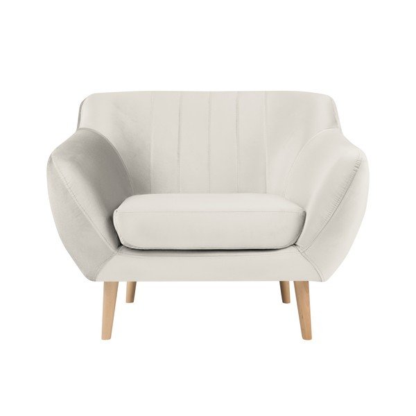 Krémové křeslo Mazzini Sofas Benito