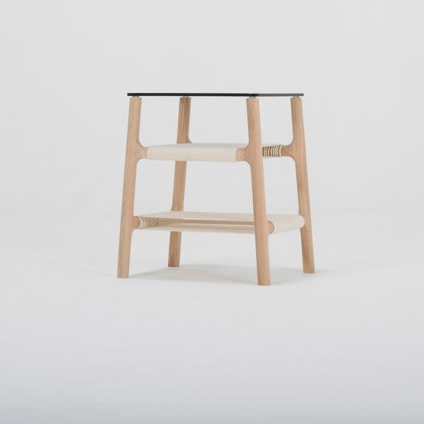 Odkládací stolek z masivního dubového dřeva Gazzda Fawn-image-4